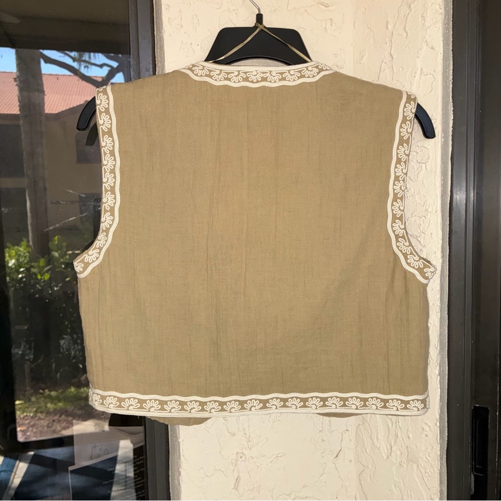 ZARA Boho Embroidered Vest XS - SOLD OUT Blogger Favorite - EUC Rare - Picture 4 of 8